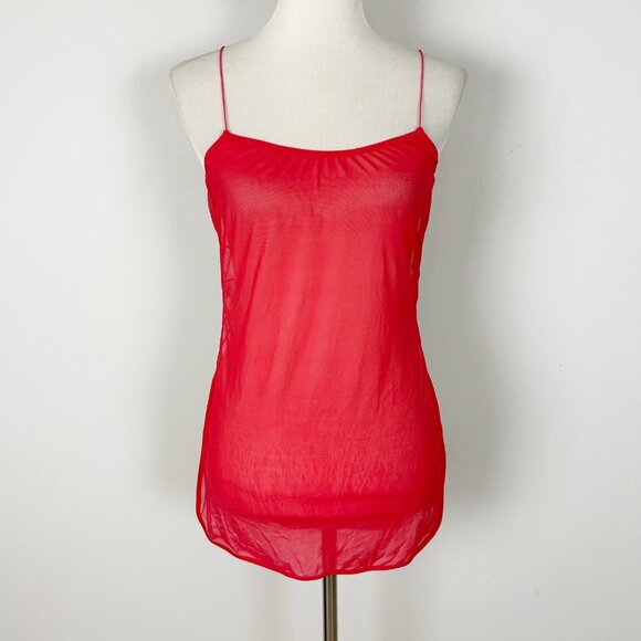 Y2K Victoria’s Secret Red Mesh Open Back Lingerie Slip Strappy Size Small Women' - Picture 1 of 3